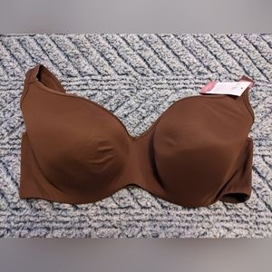 Cacique Lane Bryant Smooth Lightly Lined Balconette Bra 44DD Tiramisu